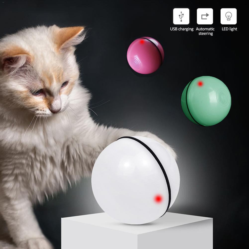 Smart LED Laser Rolling Ball – Interactive Electronic Toy for Cats