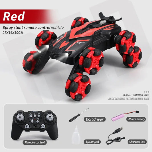 Car that climb steps - Eight Wheels, 2.4G Trendy Spray Twisting Flips -Remote Control Drift car